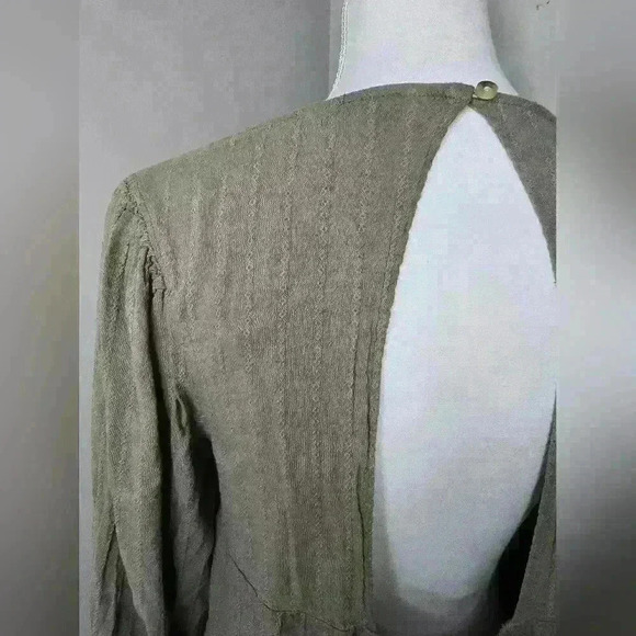 American Eagle Boho Green Open Back Blouse - Picture 11 of 13